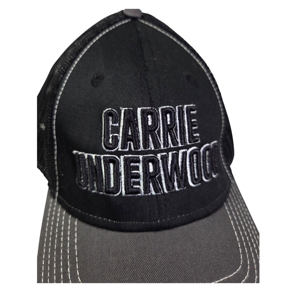 Carrie Underwood Black Snap Back Hat Embroidered Trucker Thick Letter Country